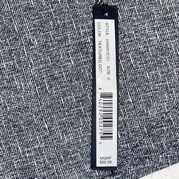 Harve Benard Black White Tweed Print Shorts Sz 6 4" Inseam - Picture 11 of 11